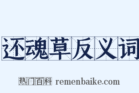 还魂草反义词是什么意思的图片